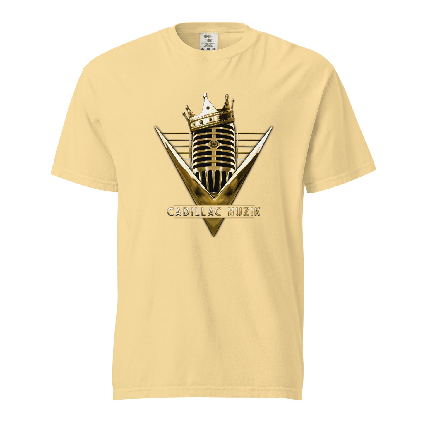 Unisex Vintage-Style (Garment-Dyed) Cadillac Muzik T-Shirt
